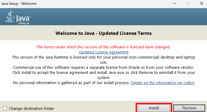 Java install